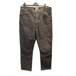 Agolde Riley Long Black button up Jeans Size 32